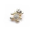 Teddy Bear Gold-Tone Diamante Brooch Pin