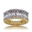 1CT Diamond Ring Band in 14K Yellow & White Gold