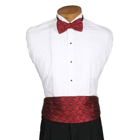 South Carolina Cummerbund and Bowtie - U. of South Carolina Garnet Cummerbund Set with C Block Logo