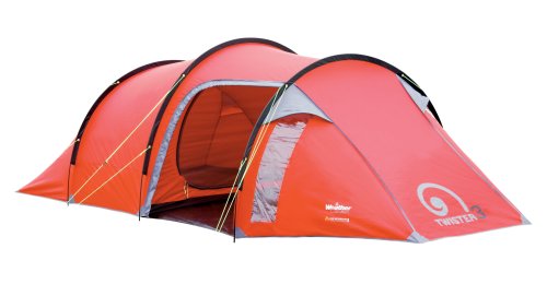 Gelert Twister Three Man Tent – Rococco Red/Paloma Grey