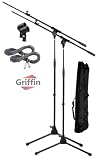 Cyber Monday Microphone Boom Stand with Mic XLR Cables Telescoping Tripod Bag 2 Pack Griffin