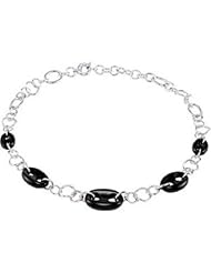 Sterling Silver Onyx Necklace -- LIFETIME WARRANTY