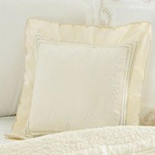 Martha Stewart Trousseau Leaf Boudior Pillow Ivory 16 in x 20 in