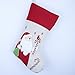 Wewill Brand Lovely Christmas Stockings Set of 3 Santa, Reindeer, Snowman Xmas Character 3D Plush Linen Hanging Tag Knit Border 17 Inch (3)