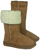 Garage Shoes - Fug - Women's Flat Boot - Chestnut Faux Suede Size 7 UK