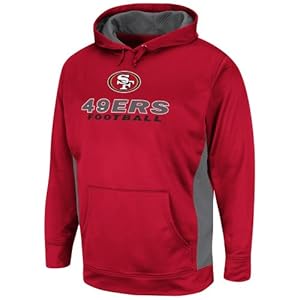 NFL San Francisco 49ers Men's Gridiron V Fleece, Bright Cardinal/Storm Gray, XX-Large