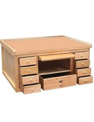 Home Improvement: Jewelry Making Countertop Wood Tool Work Bench - 9 Drawers w Lock - FK
