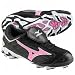 Mizuno Womens Finch Franchise G3 Molded Cleats (Low) Black/Pink 8