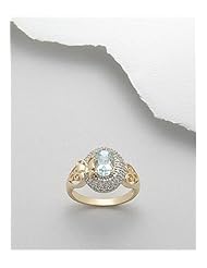 Sky-Blue Topaz Ring In 92.5 Sterling Silver