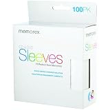 MEMOREX 32021961 CD/DVD SLEEVES (100 PK; WHITE)