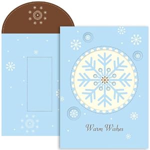 Trifold Snowflake Holiday Cards -