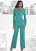  : Convertible-Collar Pantsuit
