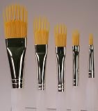 Aqualon Royal and Langnickel Wisp Short Handle Paint Brush Set, Filbert, 5-Piece