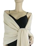Pure Pashmina Shawl Beige 3 Ply