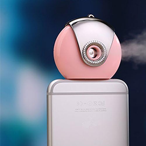 Cell Phone Face Skin Care Device by Heibaihui Beauty Nano Ionic Cool Mist Sprayer (Apple Lightning Port, Pink)