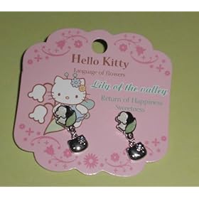  Hello Kitty Language of Flowers Lily of the Valley Earrings