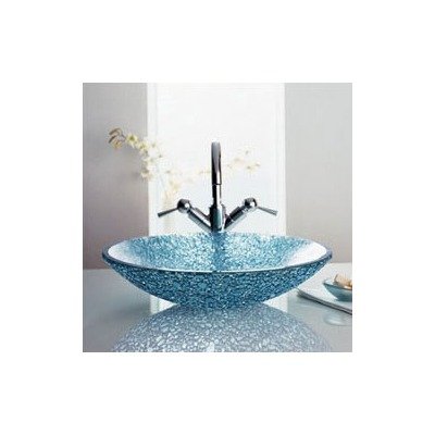 Rock Ice Round Glass Color: Clear