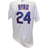 Marlon Byrd Jersey - Chicago Cubs 2011 Game Worn #24 Spring Training Home Pinstripe Cool Base? Jersey (50)
