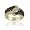 18K Gold over Silver 1/3ct Champagne Diamond & White Topaz Ring
