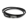 Bliss Republic Unisex-Armband Leder schwarz 60 cm 60160109