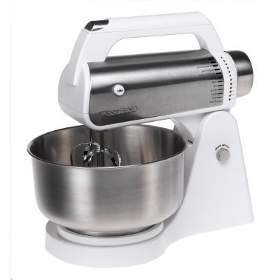 West Bend 41135 12-Speed Stand Mixer with 2 Mixing Bowls, White