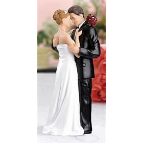 Caucasian Couple Figurine Wedding Cake Top