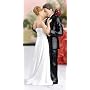 Caucasian Couple Figurine Wedding Cake Top
