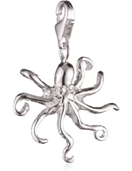 VINANI brand Germany 925 Sterling Silver Charm Pendant big Octopus shiny Sea Ocean HKAA
