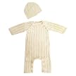 Tadpoles Cable Knit Romper and Hat Set - Natural