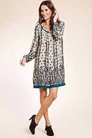 Indigo Collection Floral Print Lace Pintuck Tunic