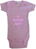 A IS FOR AMY - Name-series - White, Pink or Blue Onesie / Baby T-shirt