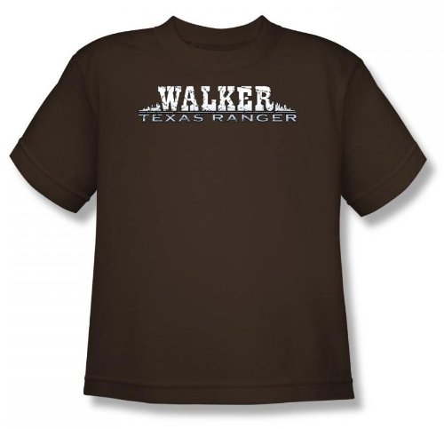 Walker Texas Ranger - Walker Logo Youth T-Shirt In Coffee, Size: Small, Color: Coffee