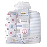Luvable Friends ラバブルフレンズ Hooded Towel 3pk フード付きバスタオル 3枚セット BLUE ブルー系