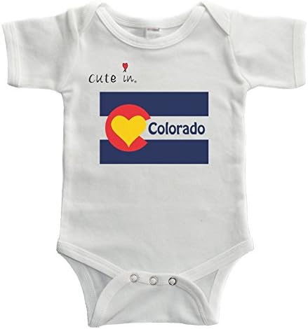 Cute in Colorado - Baby Bodysuit (6-12 Months, White)