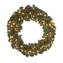 24" Pre-Lit Indoor Outdoor Christmas Wreath With 70 Clear Lights #H89547
