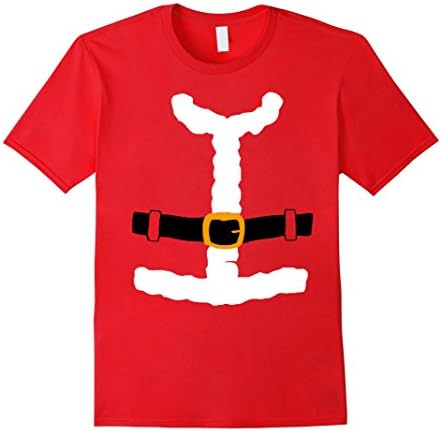 Men's Santa Claus Shirt Christmas Costume Suit Elf T-Shirt Xmas 3XL Red