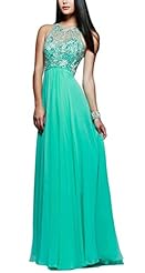 Chiffon Belted Beaded High-Neck Sweetheart Cocktail Evening Dress/Party Dress 