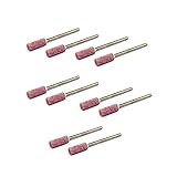 JINTONG ゴム砥石 2.35mmシャンク コーン ヘッド セラミック 研磨 マウント10個入り