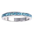 Eternity Ring - Sterling Silver - Round Aquamarine CZ (Sizes 4-12)