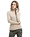 MIUK Women's 100% Cashmere Sweater Basic Slim Turtleneck Long Sleeve Pullovers