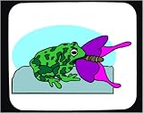 Mouse Pad with frog, butterfly, eating, amphibian, toad, animal