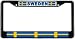 Sweden Swedish Flag Black License Plate Frame Metal Holder