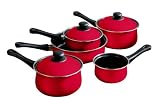Premier Housewares 5-Piece Cookware Set, Red  from Premier Housewares