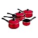 Premier Housewares 5-Piece Cookware Set, Red