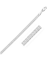 4.4mm 14K White Gold Solid Miami Cuban Bracelet