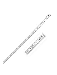 4.4mm 14K White Gold Solid Miami Cuban Bracelet