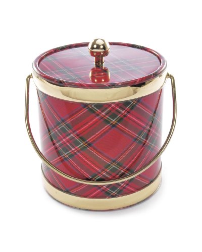 Mr. Ice Bucket 517-1 Red Tartan Ice Bucket, 3-Quart