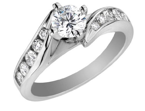 Diamond Engagement Ring 1 Carat (ctw) in 14K White Gold (Certified)