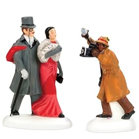  Department 56 Christmas In The City A Shot For Fans Please, Set of 2