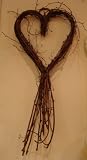 GISELA GRAHAM NATURAL TWIG SWEET HEART WREATH